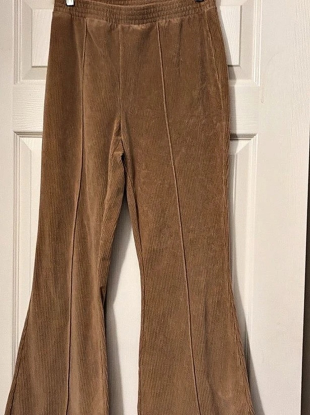 Aerie Corduroy Flare Pants Brown Ribbed Leggings